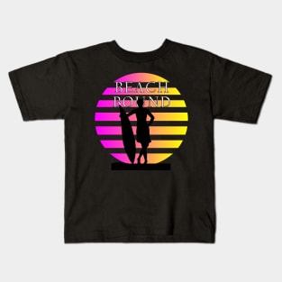 Beach Bound Surfer Summer Sunset Kids T-Shirt